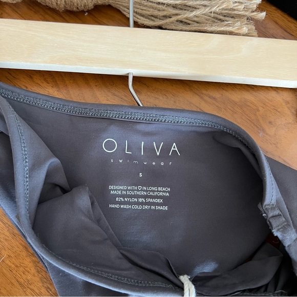 DARK GREY RUFFLE TRIMMED NWT SWIM BOTTOMS - Picture 3 of 4